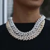 Blues RTS Hot Selling Miami Iced Out Chain925 Silver 20mm Cuban Link Chain Moissanite Diamond Necklace