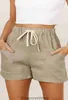 Zomer nieuwe dames shorts mode trekkoord rimpel micro elastisch 2023 dames driedelige broek