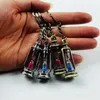 Keychains Lanyards neue süße Metalllampenform Timer Sanduhr Schlüsselkette Lanternschlüssel Ringpaar Schlüsselbund Neuheit Element Frauen Männer Bestes Geschenk K2077 Q240403