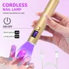 Nail Dryers Handheld UV Led Lamp Dryer Light For Curing All Gel Polish Rechargeable Quick Dry Manicure Machine Art Tools