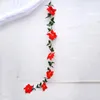Decorative Flowers Christmas Poinsettia Garland Artificial Wreath Tree Decoration For Indoor And Outdoor