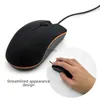 Ratones Optical Wired Mouse 1200dpi Oficina de computadora sin deslizamiento Matte Textura Comercial Home Laptop Accesorios USB H240407