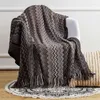 Cobertores Bohemian Tasselled Blanket Lounge Lounge Scandinavian Sofá Modelo House Hitching Toalha
