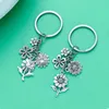 Keychains 1pc Fashion Sunflower Keychain Alloy Metal Key Ring Jewelry Gift For Friends