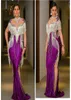 2019 ASO EBI Árabe Purple lujoso Sexy Vestidos de noche de noches con cuentas DRESS DRESCES DE LA PARTE FORMALES SEGUNDA RECEPCIÓN 2826427