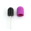 Bits 50pcs 13 * 19 mm Capes de ponçage en plastique Purple Nail Perceuse en caoutchouc Moignant Foot Foot Cuticule pour la manucure Pédicure accessoires