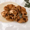 Accessori per capelli a fascia da donna Women Silk Scrunchie elastico Elastico fatto a mano Multicolore Canna Pony Cotail Accesso Accessori per capelli Solido C