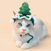 Dog Apparel Warm Pet Hat Handmade Wool Knitted Cat Christmas Hats Cozy Xmas Tree Design Winter Dress Up Headwear For Autumn Soft