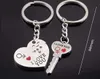 Keychains Lanyards älskar metall Keychain-Hot Sale Fashion Keyring Zinc Eloy Silver Color Plated Lovers Gift For Sweetheart Keychain #17077 Q240403