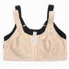 Bra de fermeture avant minimiseur grande taille avec sous-vêtements en dentelle couverture complète des soutiens-gorge non doublés pour la femme plus b c d e f g h 240407