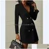 Damenanzüge Blazer Damen weiße Damen Blazer Kleid Frauen Anzug Winter y Langarm Party Frauen Button Girl Jacke 2021 Drop de Dhlyo