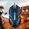 Mice 120cm USB 5500dpi 2-button LED wired mouse ergonomically designed commercial mouse accessory for gaming offices Y240407