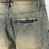 Men's Shorts Supzoo New Arrival Hot Selling Summer Loose Patch Work Fashion Youth Leisure Goods Retro Camo Pocket Denim Shorts for Men J240407