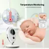 Monitors Video Baby Monitor Portable LCD Audio Radio 2.4Ghz Nanny Muzyka Dziecko Baby Walkie Walkie Talkie Securie Protection VB605