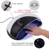 Caps High Power New Nail Lamp Manicure Uv Led Nail Dryer for Curing All Gels Ice Lamp with Fan Professional Nail Art Diy Design Tool