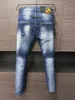 DSQ Phantom Turtle Jeans Men Jeans Mens Mens Designer Luxury Jeans Skinny Ripped Cool Guy Causal Hole Denim Brand de mode Fit Jean Man Washed Pant 6183