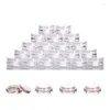 Bouteilles de rangement 200 pc maquillage bocal échantillon cosmétique vide récipient en plastique couvercle rond rond petite bouteille fard à paupières crème pot de voyage