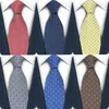 Clats de cou Tie en soie en polyester super doux pour la mode masculine 7cm décolleté pour les affaires pour hommes Conférence Business Gravata roman coloré