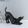 アートアンドクラフツ樹脂工芸品シミュレーション動物のユーメトリーアブストラクトモダンホームデコレーションアニマルクラフト子犬の装飾品ホームアクセサリーズル2447