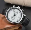 AAA Högkvalitativa herrklockor kvartsrörelse pilot titta på alla ringer arbete kronometre armbandsur läder rem rostfritt stål case clock montre de luxe dhgate p005