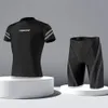 Snabbtorkning av badkläder Mens Swim Tops Pants Upf50 Water Sports Clothes Beach Sun Protection Surf Swimsuit L4XL för sommaren 240407