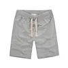 Curto de algodão cinza Homem Homem Summer Sport Fitness Gym Workout Shorts com bolso com bolso de alta qualidade de tamanho caseiro casual sweets 240329