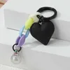 Kechankains Lonyards Heart fait à la main Lovely Acrylique Love Plastic Link Rings Clé pour les femmes Men Amitié Gift Handsbag Decoration Bijoux Q240403