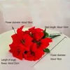 Decoratieve bloemen Real Touch Flanel Artificial Christmas Red Poinsettia Bushes Bouquets Xmas Tree Ornaments Centre -Decor Decor