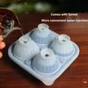 2 Inch Large Diamond Sphere Whiskey Ice Cube Mold Round Ice Ball Maker Mold for Cocktails Bourbon Big Ball Ice Cube Tray with Lid Silicone