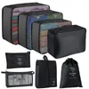 Storage Bags Packing For Suitcase Light-Weight Travel Luggage Organizers Set Waterproof Organizer