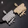 Designer Hip Hop Wholesale Custom Iced Out Jewelry Hip Hop Brass Full 3A+ Diamond Necklace Set Letter Pendant