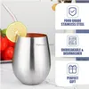 Tumblers 18 Oz Stainless Steel Stemless Wine Glasses Outdoor Unbreakable Shatterproof Tumbler Cups Housewarming Christmas Gifts Access Dhnlq