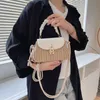 Beach Bags Ladies Woven Women's Bag Fashionable Grass Weaving Crossbody Folded Design Handbag Rural Tourism Shoulder