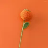 Dekorative Blumen gehäkelte Früchte Stricker Tangerine Branch Künstliche Blumensträuße handgefertigtes DIY Hochzeitsfeier Häuser Dekorationen POFORY PROPRISS