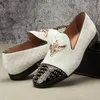 Casual Shoes Large US Storlek 13.5 för män pekade med ljus läder koreansk version förhöjd herr trendiga loafer