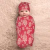 Blankets Retro Red Pattern Baby Swaddle Blanket For Born Receive
