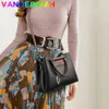 Brand Leather 3 Layers Alligator Crossbody Bag for Women Female Shoulder Messenger Sac Luxury Designer Ladies Handbags 240401