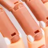 Equipo de práctica de arte de uñas con uñas falsas de 100 piezas Ajustable Manicura Flexible Entrenamiento de manicura Mano artes de uñas Falso Juego de mano 240325