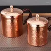 Mugs 350ML Pure Copper Handmade Water Cup Thickened Red Brass Beer