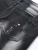 Herren -Shorts Neue Modemens Open Front Short Jeans Marke Kleidung Bermuda Sommer Baumwollshorts atmungsaktive Denim Street Kleidung J240407