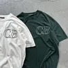 Вышивка CB Cole Buxton Футболка для мужской высококачественной негабаритной рубашки с короткими рукавами с этикеткой 240407