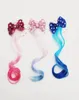 Extensions de cheveux Wig bouclée pour enfants Girls Ponytails Bows Clips Clips Princesse Bobby épingles à cheveux Accessoires de cheveux 0232143297