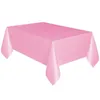 Tableau de table 1pc 137 274cm nappe jetable en plastique Couleur solide du mariage d'anniversaire de mariage de la fête des lingettes longues