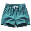 Running Shorts 2024 Summer Men Outdoor Ice Silk Pocket Drawstring Design Elastic midja Bekvämt andningsträning