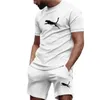 Vendita di tshirtshorts estivi set da 2 pari per il fitness casual che faceva jogging sportivo hiphop hiphop traspirato a maniche corte e traspirabile 240407