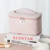 Bolsas de almacenamiento Bolsa de maquillaje de pastel multipropósito para mujeres escritorio portátil con gran capacidad de viaje de viaje y cosméticos