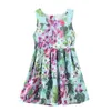 New Bohemian Style Girl's Dresses 2024 Summer European and American Full cotton Printed Kids Camisole Fashion Dress