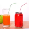 Dricker sugrör 100st färgglad engångsplast plast krökt bröllopsfest bar dryck tillbehör födelsedag