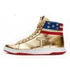 Trump High Top Basketball Scarpe per uomini Donne d'oro d'oro The Never Reading 2024 Man Domande Designer Basket size 5,5 - 12