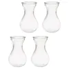 Vase 4 PCS Hyacinth Vase Table Glass Flower Hydroponic Decor家庭用花柄のヴィンテージホームデスクトップホルダーバルクコンテナ